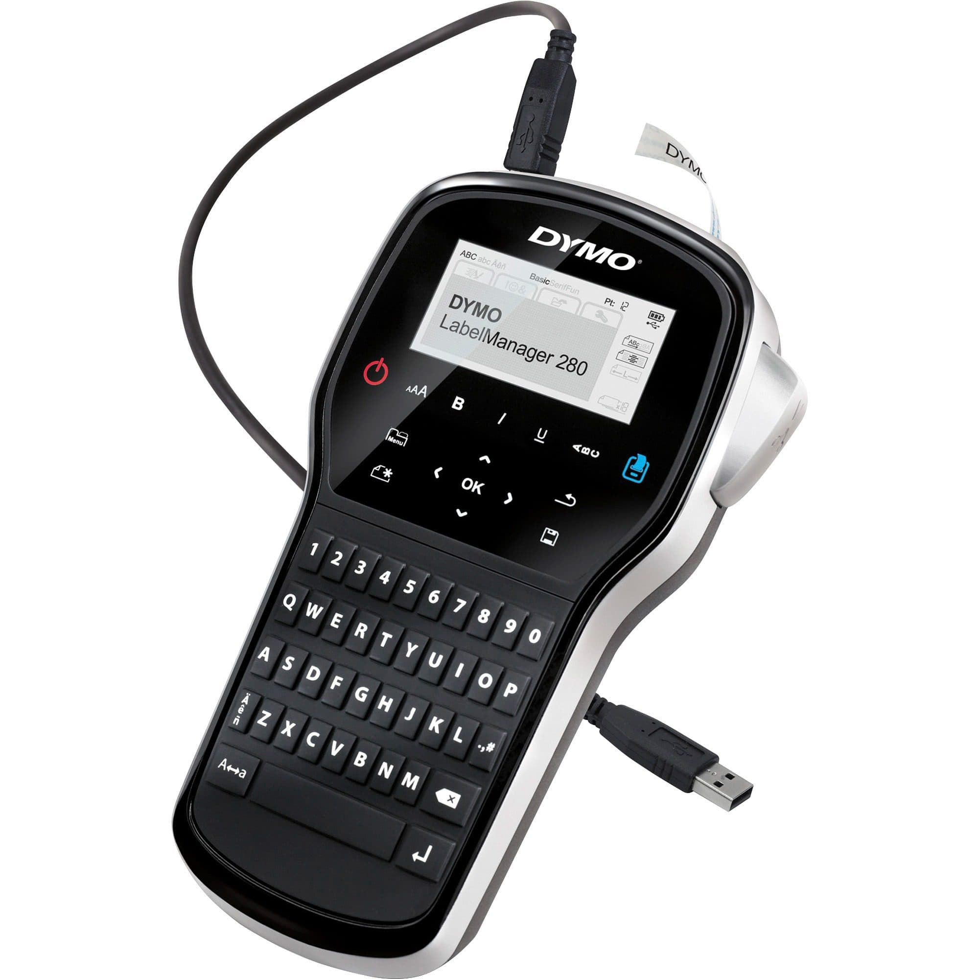 Dymo Label Manager 280P – Handheld Rechargeable Label Maker with QWERTY Keyboard & PC Connectivity 2