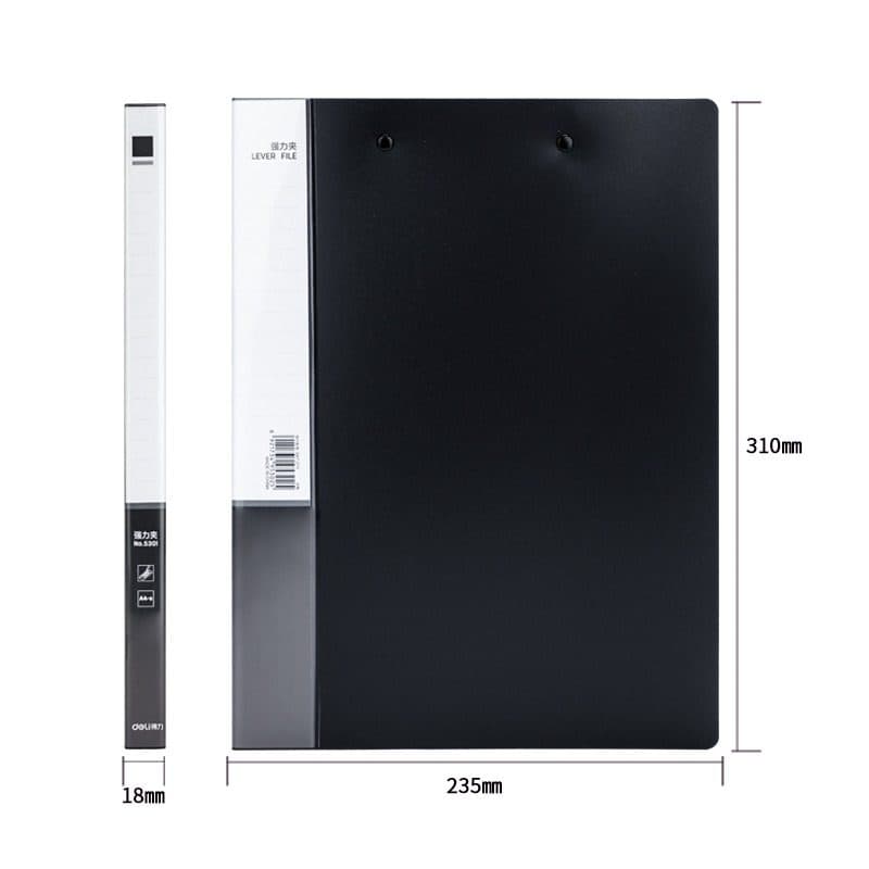 Deli 5301 File Folder – Black, Pack of 12 A4 Document Folders for Office & Home 4