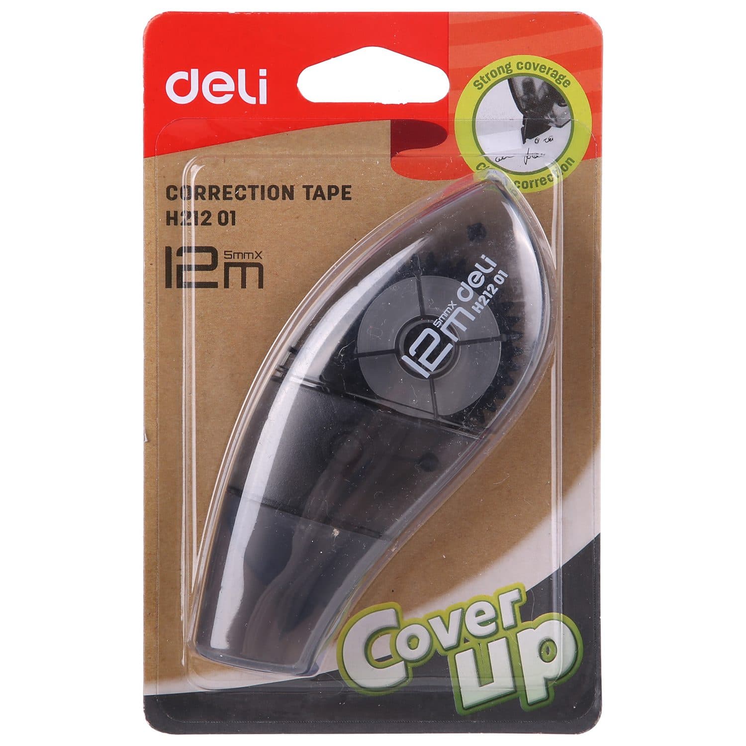 Deli EH21201 Correction Tape – 5mm × 12m White-Out Tape, Quick-Dry, Smooth Coverage for Office, School & Home