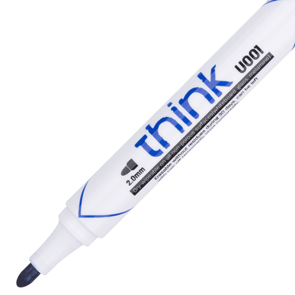 Deli Whiteboard Dry Erase Markers – Blue, Bullet Tip (Pack of 12) – School, Office & Home Use 2