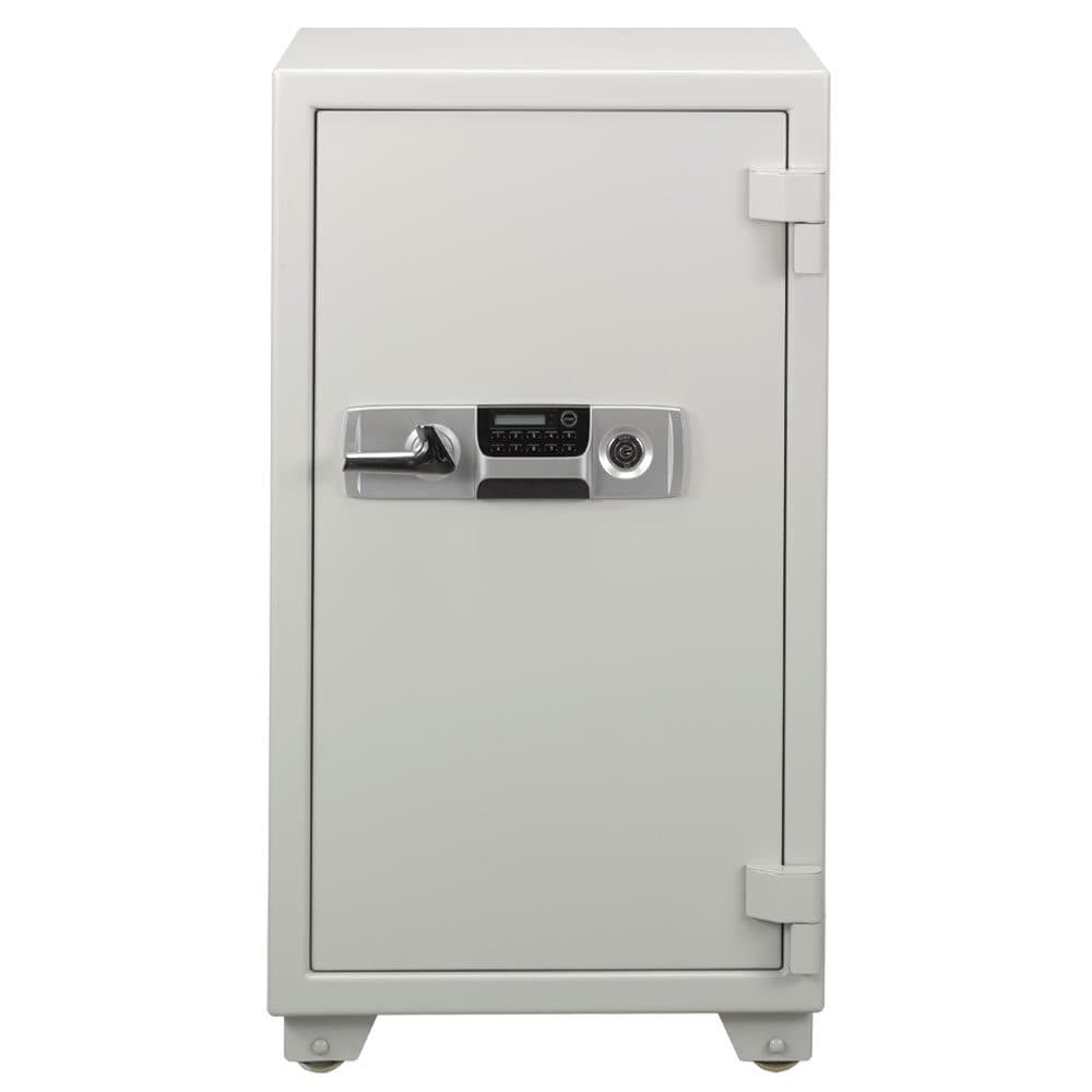 Eagle ES-100 Fire Resistant Safe – Digital + Key Lock, Compact Personal Security Safe, UL 1-Hour Certified, Grey/Black Finish