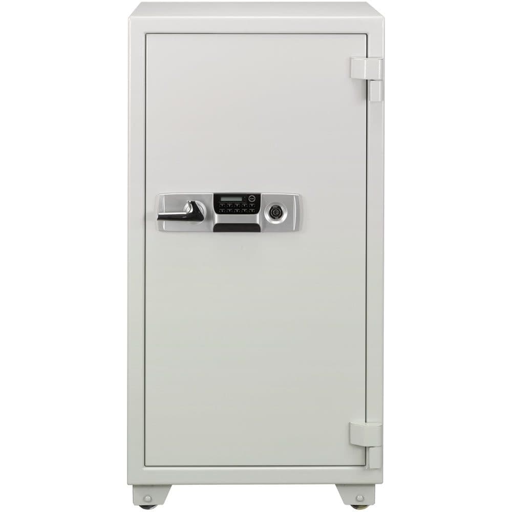 Eagle Safe ES-150 Fire Resistant Digital Safe with Key Lock – Compact Office & Home Security Safe, Grey
