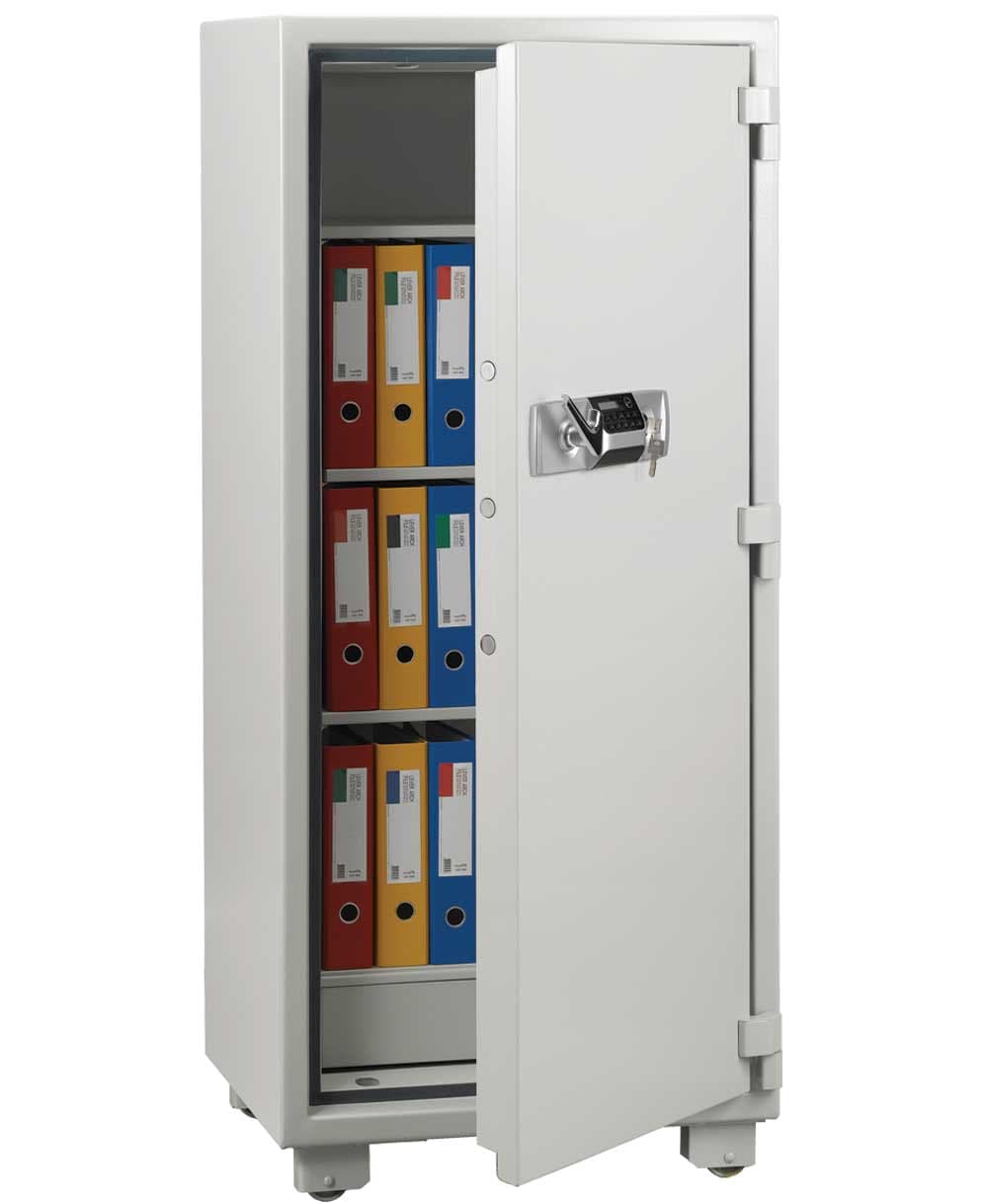 Eagle Safe ES-350 Fire Resistant Safe with Digital and Key Lock – Compact Grey Security Safe for Home and Office 2