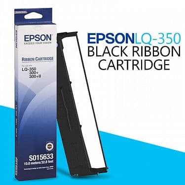 Epson LQ-350 Black Fabric Ribbon Cartridge (S015633) – Genuine High-Yield Dot Matrix Printer Ribbon