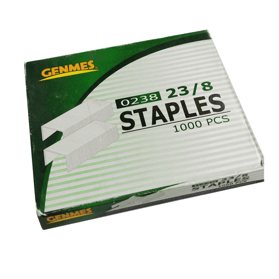 Genmes Stapler Pins No.23/8 – Heavy Duty Staples for 80 Sheets, Durable Galvanized Steel