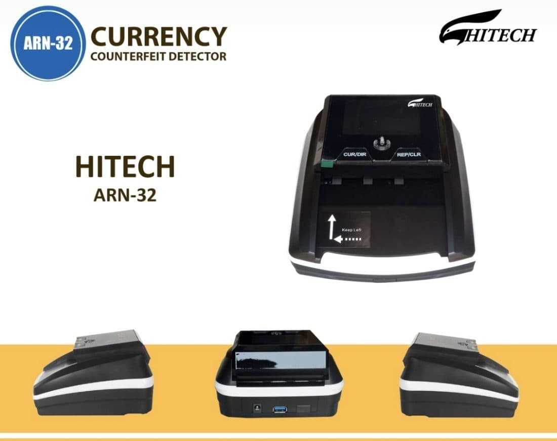 HiTech ARN-32 Currency Counterfeit Detector – Advanced UV/MG/IR Banknote Verification Machine 3