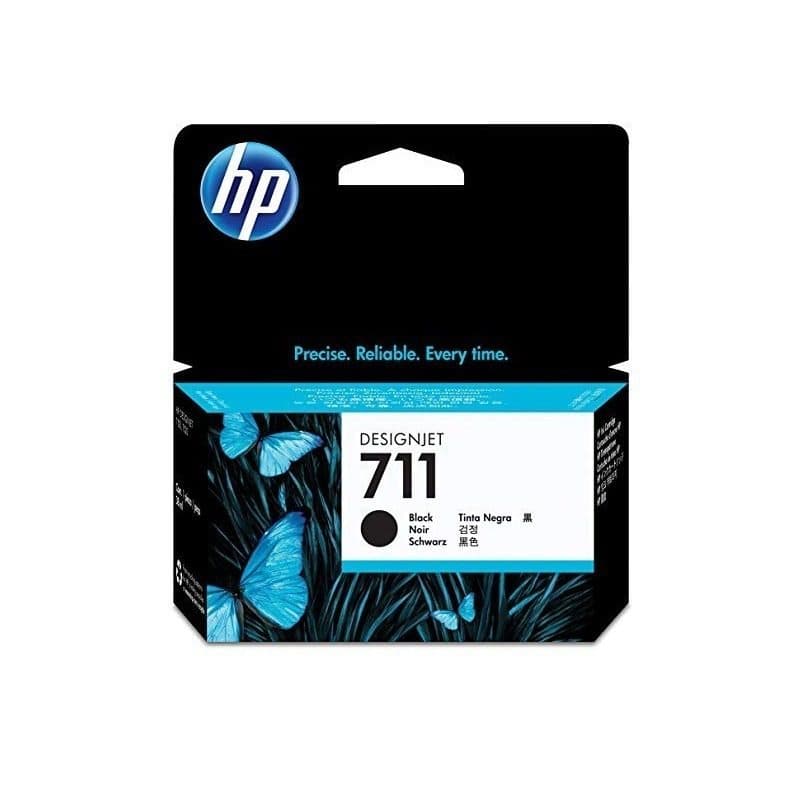 HP 711 Black DesignJet Ink Cartridge – 80ml CZ133A | Genuine HP Cartridge for Crisp, Professional Prints