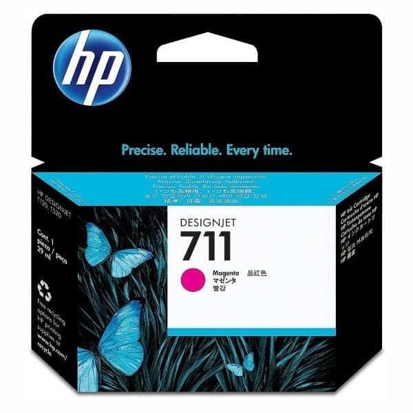 HHP 711 Magenta DesignJet Ink Cartridge – 29ml CZ131A | Genuine HP Cartridge for Vivid, Professional Prints