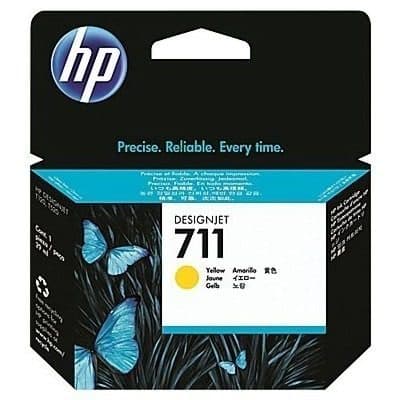 HP 711 Yellow DesignJet Ink Cartridge – 29ml CZ132A | Genuine HP Cartridge for Vivid, Professional Prints