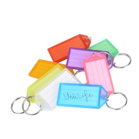 Key Ring, FSKCB-19, Plastic Hard , 63 x 25MM, Multicolor, PK25 2
