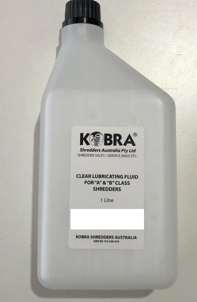 Kobra Shredder Oil Clear – 1 Litre Lubricating Oil for Paper Shredders