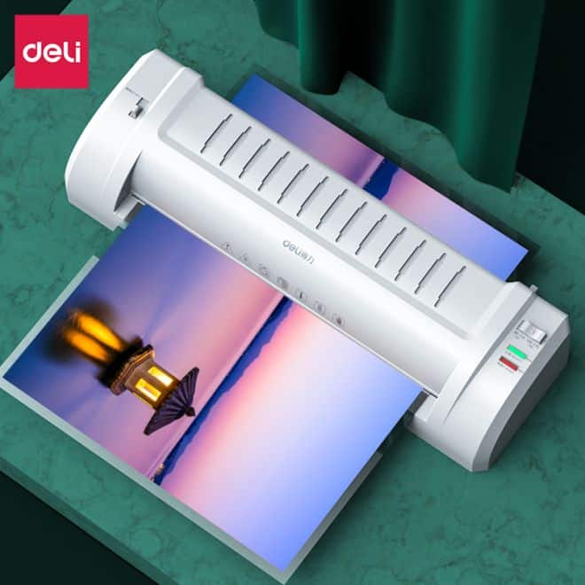 Deli 3894 A3 Laminator Machine – Light Duty Thermal Laminator, 80–170 MIC, White