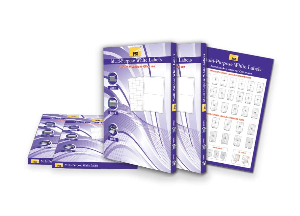 Multi-Purpose Printing Labels, White, A4 Size, 100 Sheets per Pack – Adhesive Labels for Office & Home 3