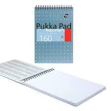 Pukka Pad NM001 Wirebound Shorthand Notebook – 205x140mm, 160 Ruled Pages, Card Cover