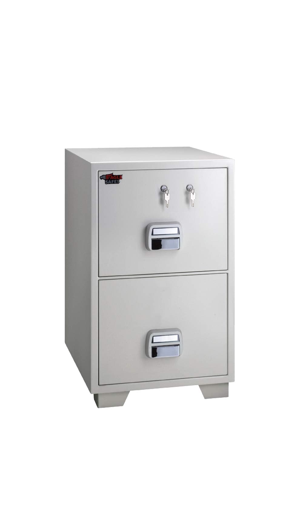 Eagle SF-680 2TKX Fire Resistant 2-Drawer Filing Cabinet – Dual Key Lock, 90-Min Fire Protection, Heavy-Duty Fireproof Document Safe