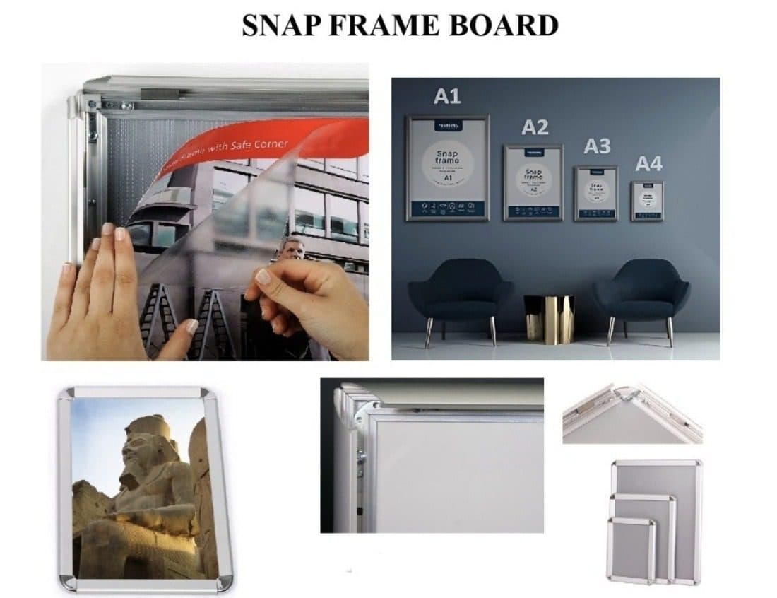 Snap Frame Board 25mm A2 – Round Corner Poster Display Frame 42×60 cm