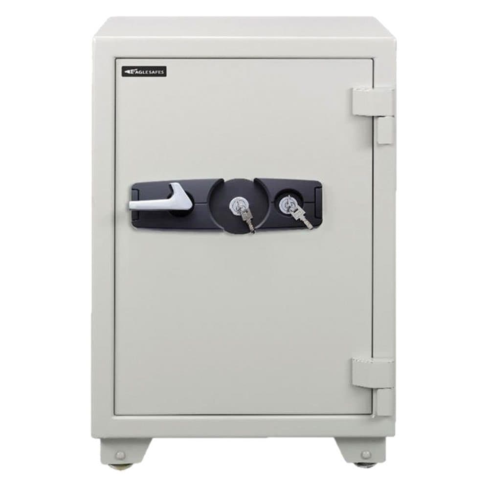 Eagle SS-080 Fire Resistant Safe – Dual Key Lock, 1-Hour UL Certified Fireproof Safe for Documents & Valuables, Grey