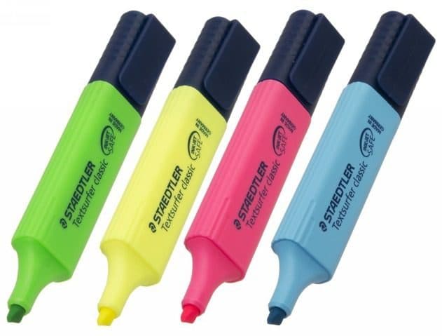 STAEDTLER Textsurfer Highlighters – Assorted Colours, Pack of 4 – Bright & Long-Lasting Ink for Study, Office & School 2