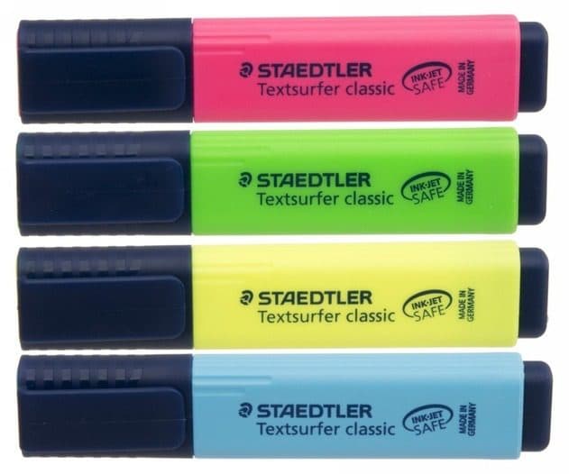 STAEDTLER Textsurfer Highlighters – Assorted Colours, Pack of 4 – Bright & Long-Lasting Ink for Study, Office & School 3