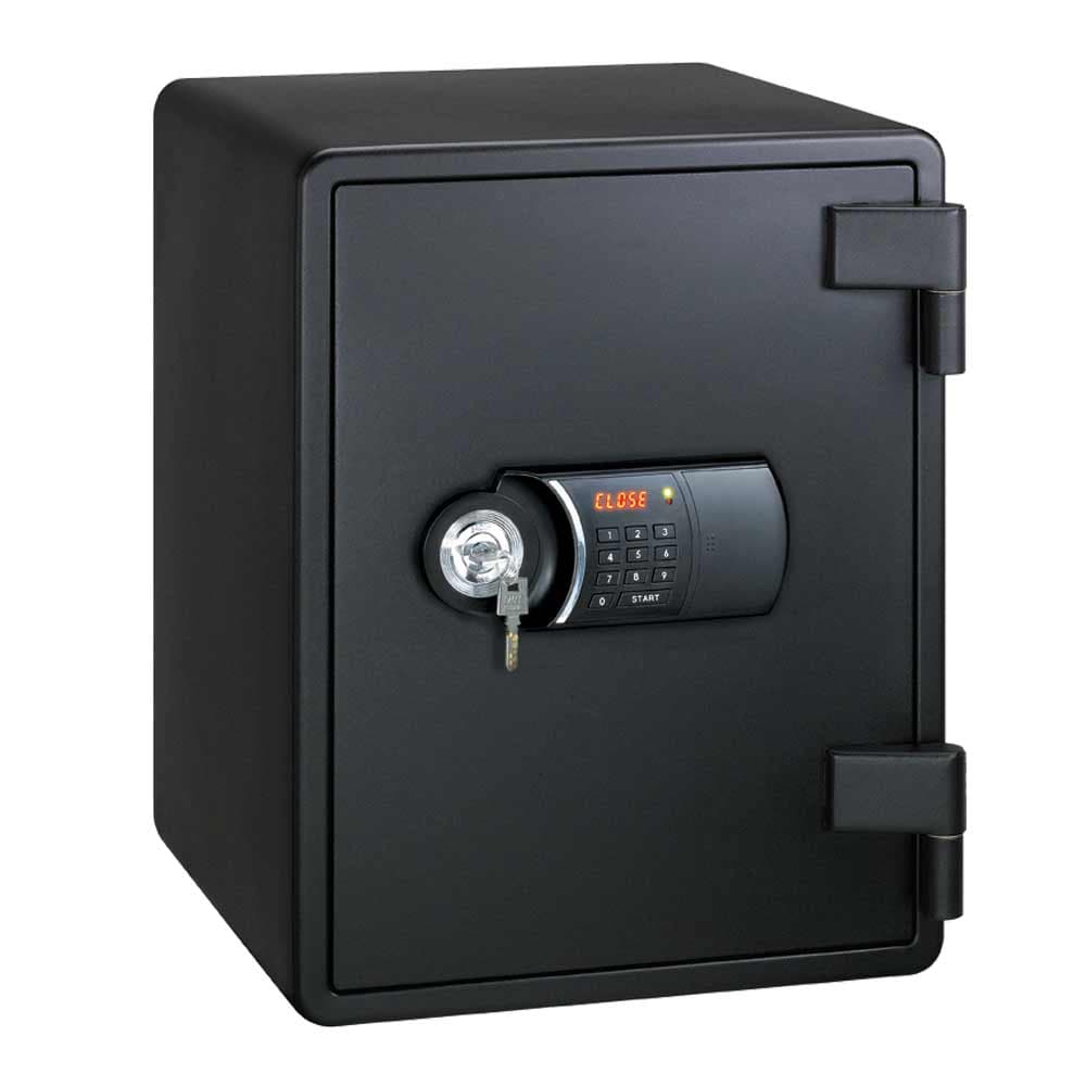 Eagle YES-M031DK Fire Resistant Safe – Digital + Key Lock, 1-Hour UL Certified Fireproof Safe for Documents & Valuables, White & Black