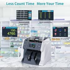 Ribao BC-40 High-Speed Banknote Counter | Multi Currency Money Counter Machine with UV/MG/IR Counterfeit Detection 3