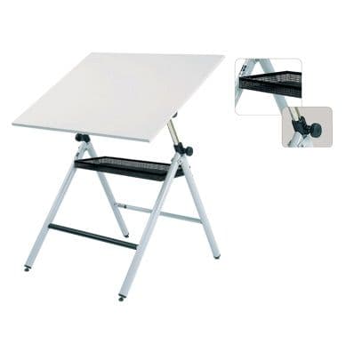 Alfi Bieffe BF19 Tubular Folding Stand with Drafting Board 85×140 cm – Adjustable Drawing Table for Architects, Engineers & Students