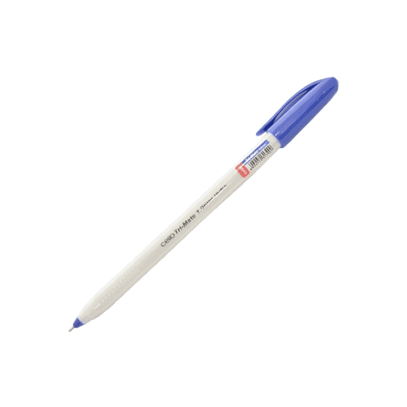 Cello Trimate Ball Pen, 1.0mm, Blue Ink, Smooth Writing (Pack of 12) 2
