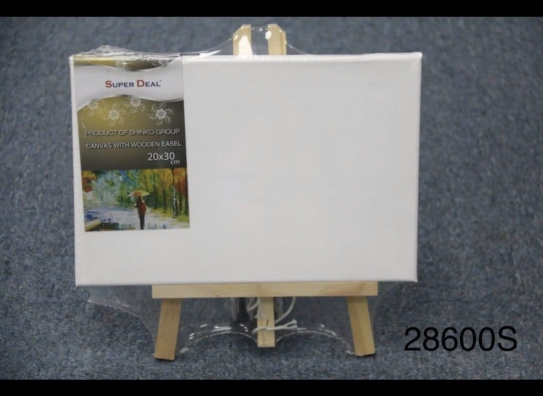 Canvas Board with Easel Stand 20x30cm – Portable Painting Kit for Acrylic & Oil