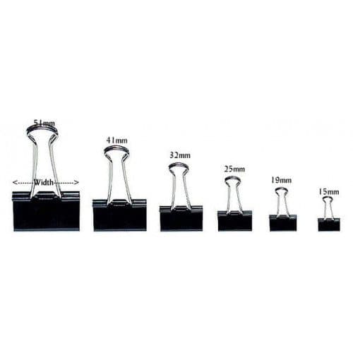 Binder Clips 15mm – Pack of 12, Strong Metal Clips 2