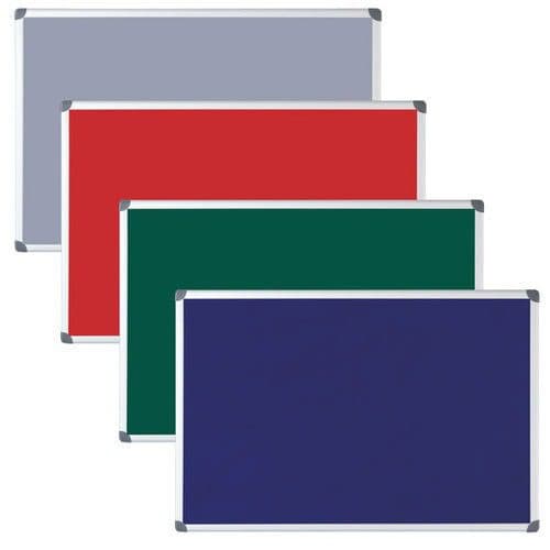 Large Felt Notice Pin Board 120×240 cm – Wall-Mounted Aluminium Frame Bulletin Board for Office, School, and Home Use