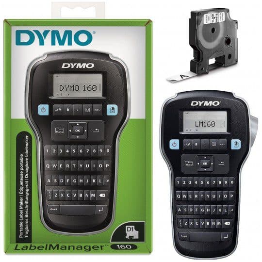 DYMO LM-160P Handheld Label Maker – Portable Label Manager with QWERTY Keyboard & One-Touch Keys