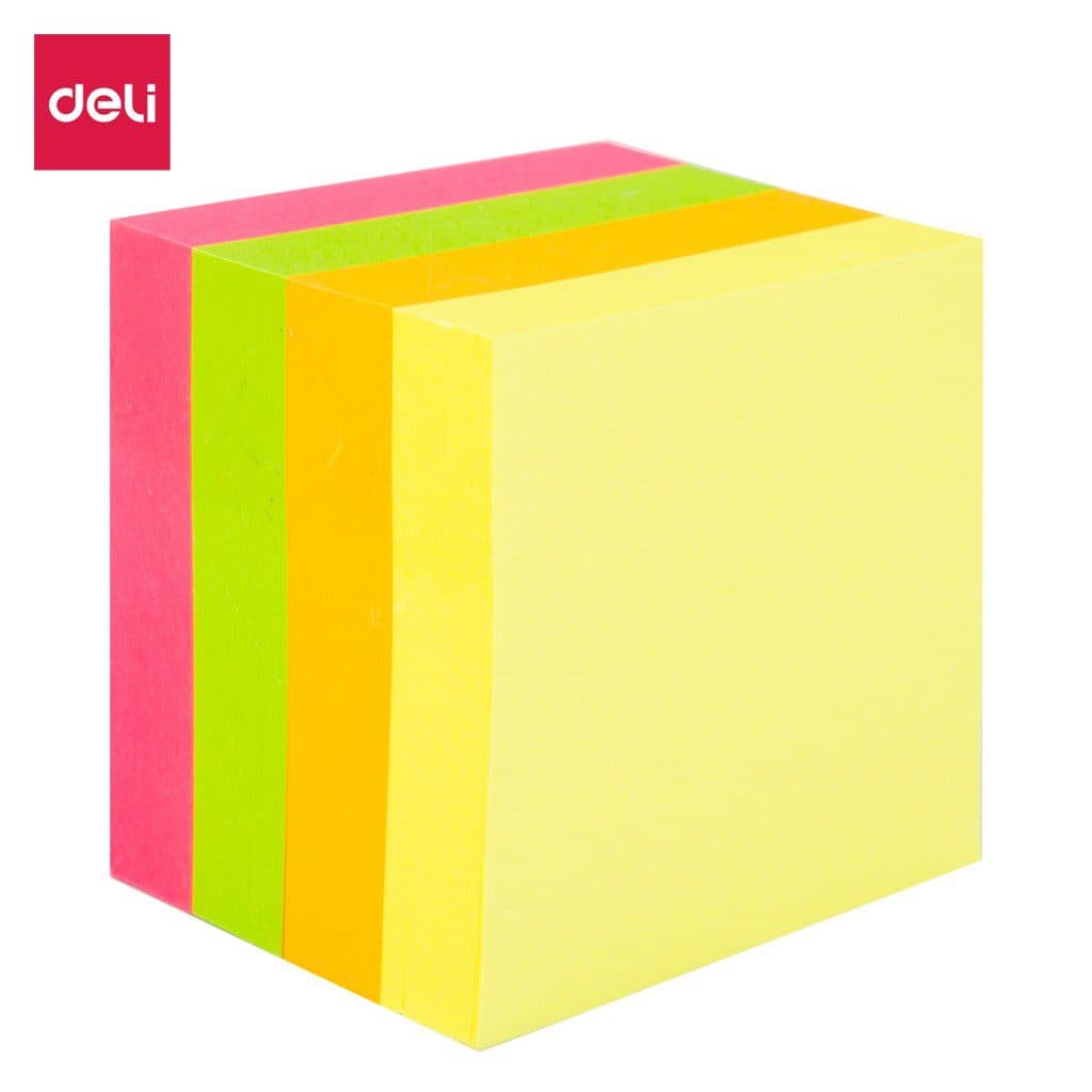 Deli Pad Notes EA03303, 2×2 inches (51×51 mm), 4 Colors, 100 Sheets per ...