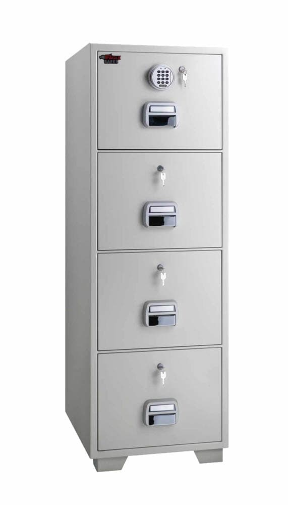 Eagle Safe SF-680 4EKK Fire Resistant 4-Drawer Cabinet with Electronic Lock and Individual Drawer Key Locks – Grey Security Cabinet for Office and Home 2