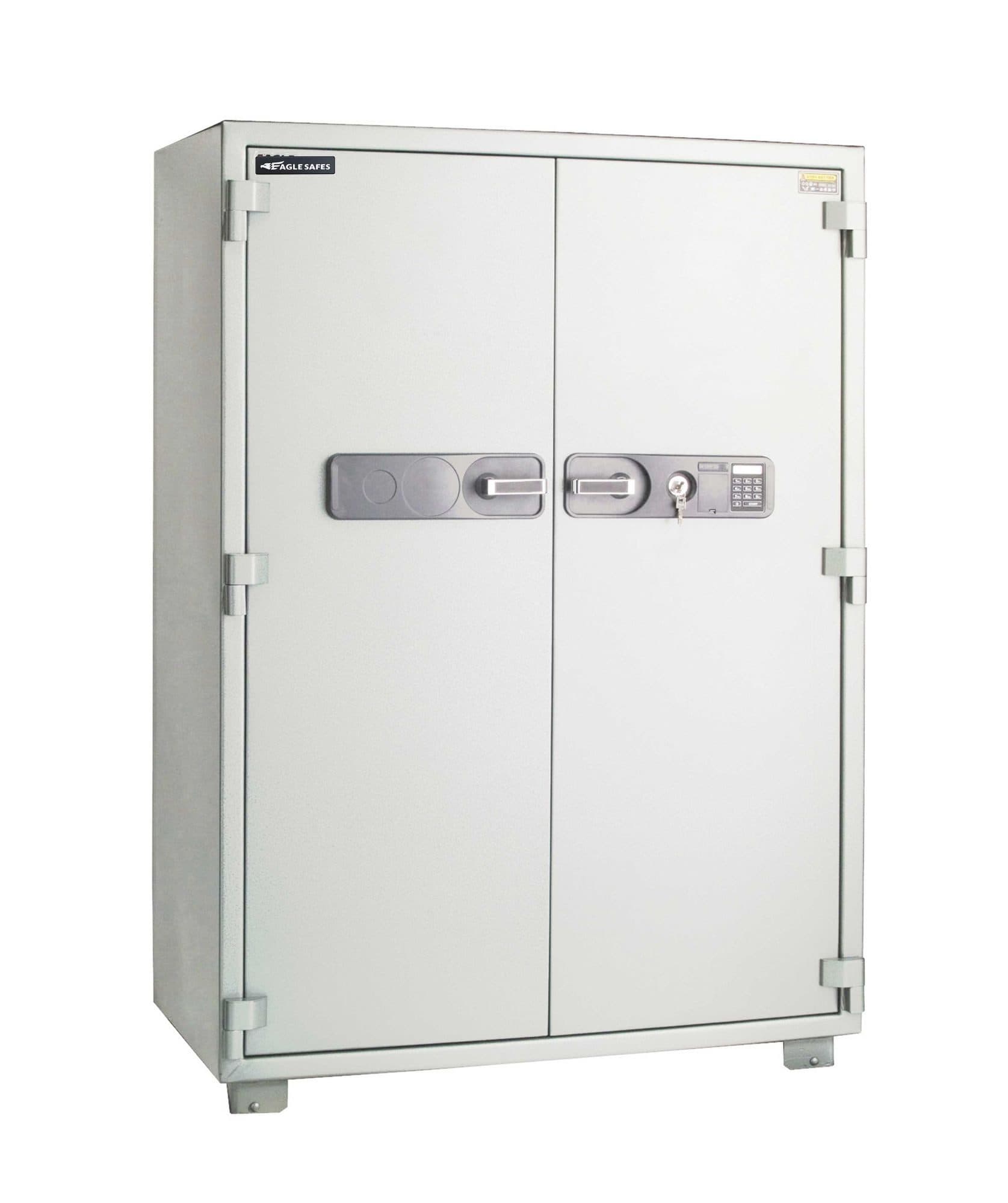 Eagle Safe SS-700 2 Door Fire Resistant Safe with Dual Key Locks – Heavy-Duty Grey Security Safe for Home and Office Protection