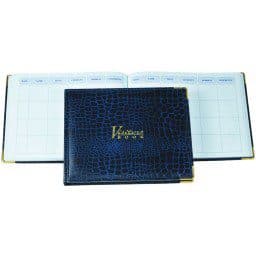 FIS Visitor Book, 6 Columns, 200×240 mm, 90 Sheets, Blue – Record Book for Guests & Office Visitors