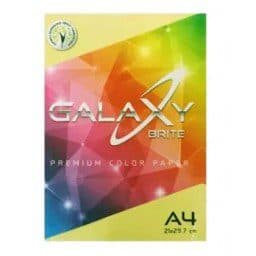 Galaxy Premium Color Paper, A4 Size, 80 GSM, Yellow, 500 Sheets – Multipurpose Colored Printing Paper