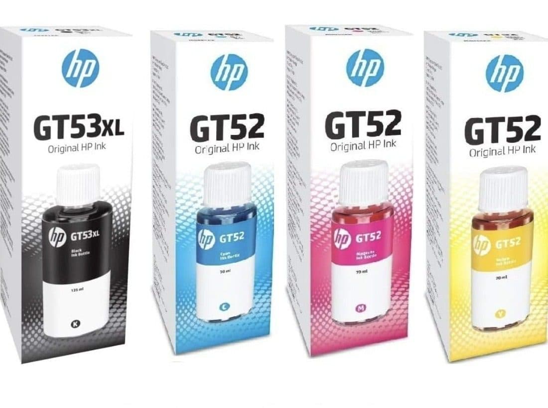 HP Smart Tank Ink Pack – GT53XL & GT52 Original Ink Bottles (4-Pack) | High-Yield, Genuine HP Ink for Vibrant Prints