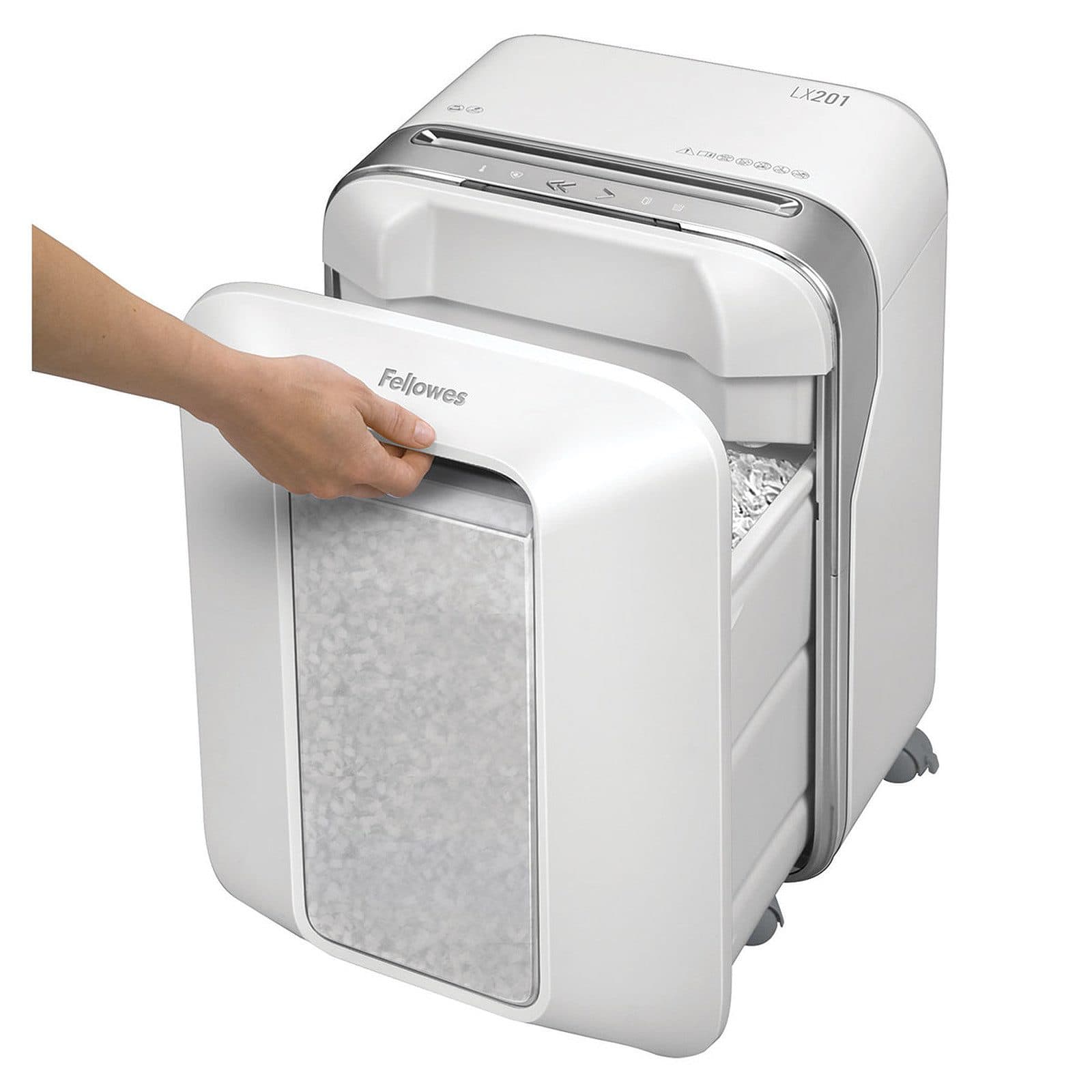 Fellowes LX201 Micro-Cut Shredder – 12 Sheets, High-Security Office Shredder, Jam Proof
