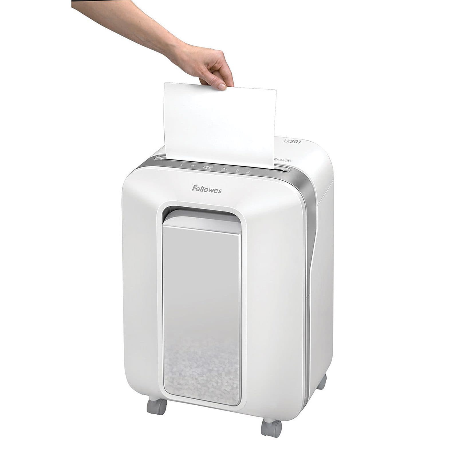 Fellowes LX201 Micro-Cut Shredder – 12 Sheets, High-Security Office Shredder, Jam Proof 4