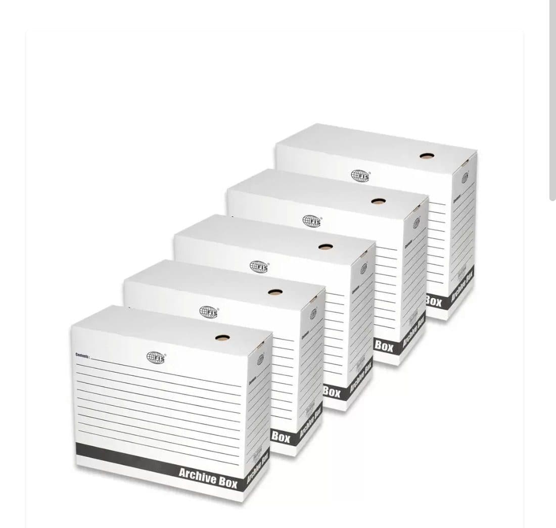 Archival Storage Box – 34.2 x 27 cm, Pack of 5