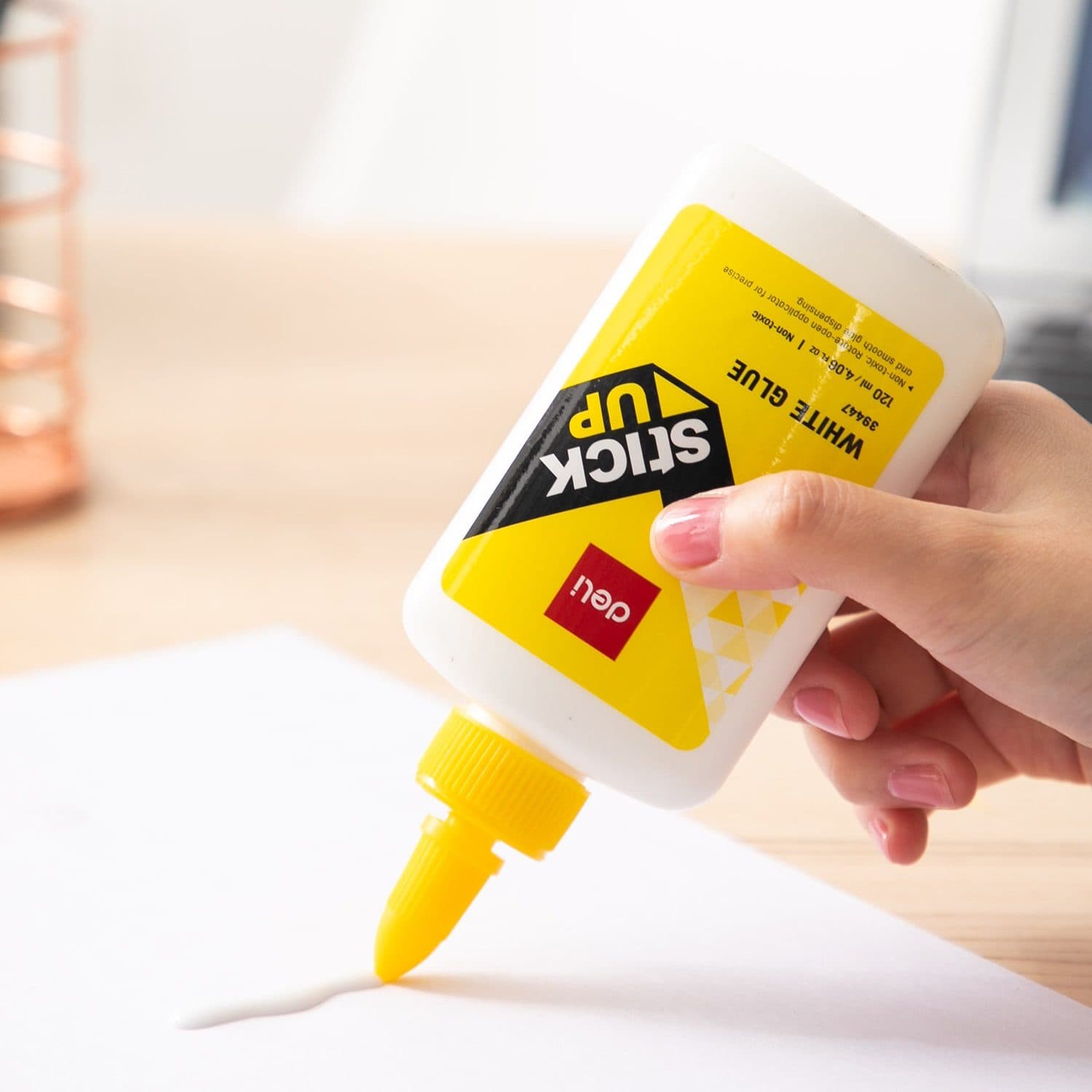 Deli E39447 White Glue – 120ml | Non-Toxic PVA Adhesive for Paper, Crafts & School Projects 2