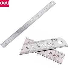 30cm Stainless Steel Metal Ruler – Durable Measuring Tool | Office, School & Engineering 2