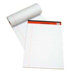 Sinarline Legal Pad A4 – White, Lined, 50 Sheets, Pack of 10, School and Office Notepad