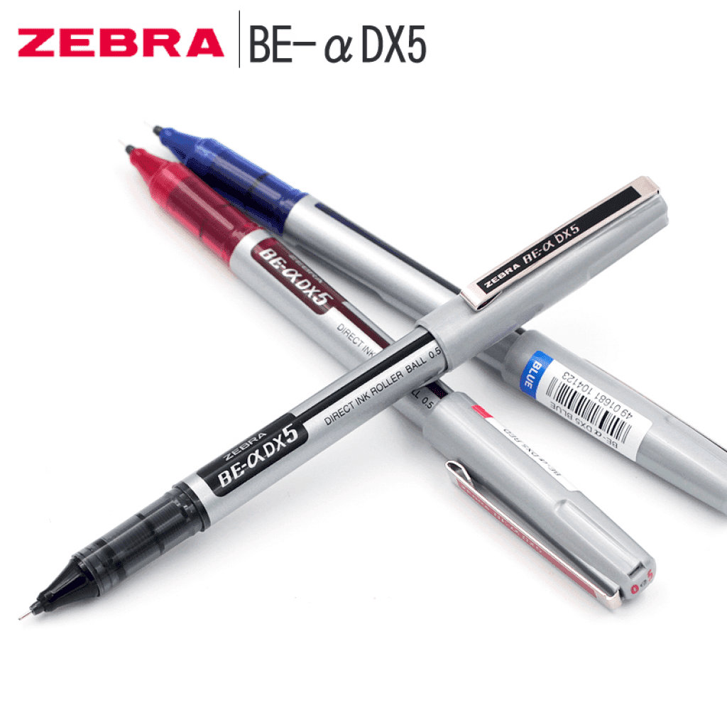 Zebra DX5- Roller Ballpen, Black (10 Pcs) 2