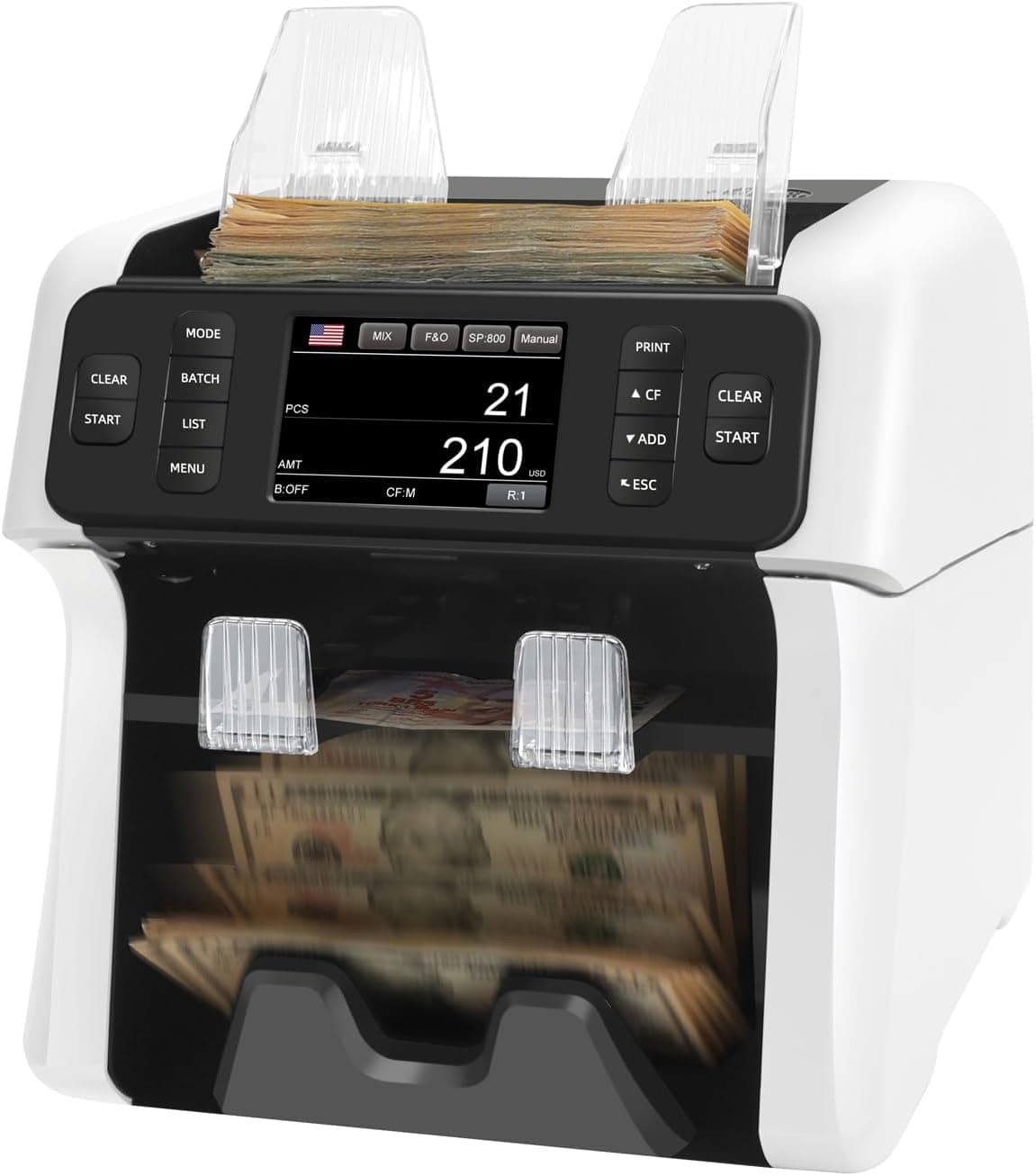 Ribao (NUCOUN) VS-75 Mixed Denomination Money Counting Machine with Reject Pocket