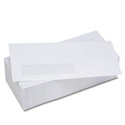 White Envelopes with Window – 80 GSM, 115 x 225mm (DL), Pack of 50 – Office & Mailing Envelopes