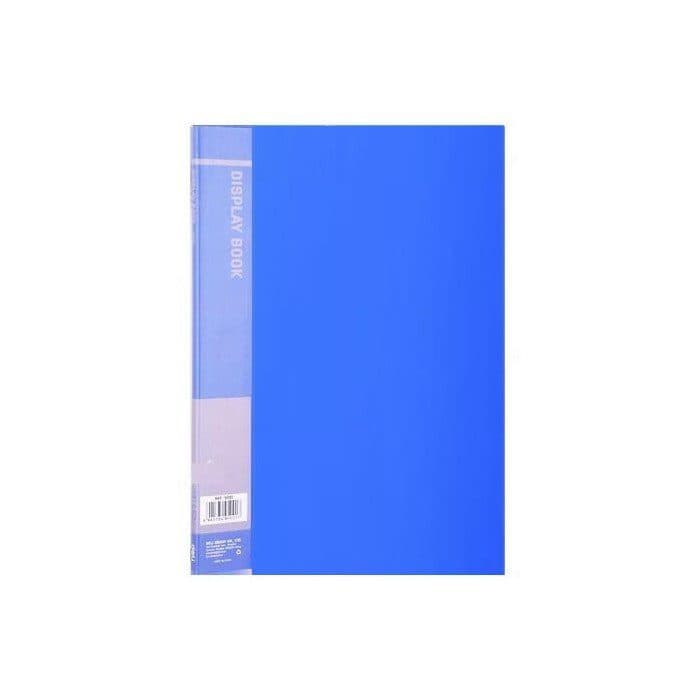 Deli E5003 Display Book – A4, 30 Pockets Document Folder for Office & School, Blue