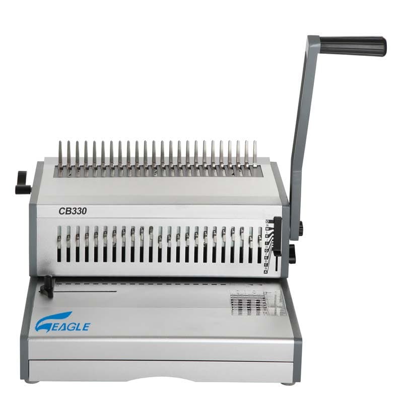 Eagle CB 330 Manual Comb Binding Machine – Heavy‑Duty A4 Comb Binder, Up to 500‑Page Capacity