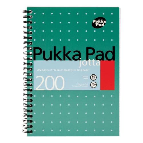 Pukka JM021 Metallic Jotta Notebook – A5, 5mm Ruled, Stylish Compact Notebook for School, Office, and Personal Use