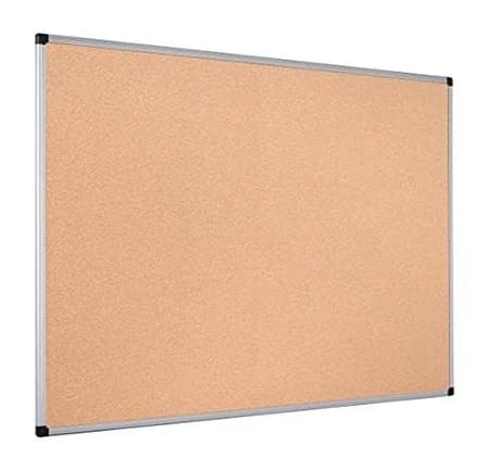 Double-Sided Cork Bulletin Board 90×120 cm – Large Reversible Wall-Mounted Notice Board with Aluminium Frame for Office, Home, and Classroom Use